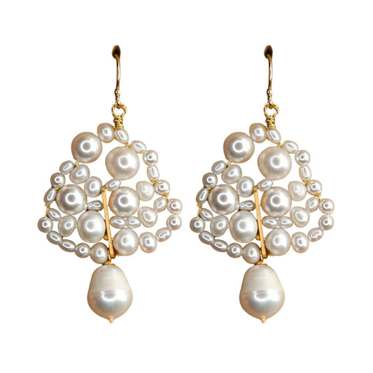 Carmen Earrings in Pearl