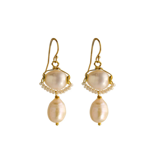 Clara Earrings in Pearl