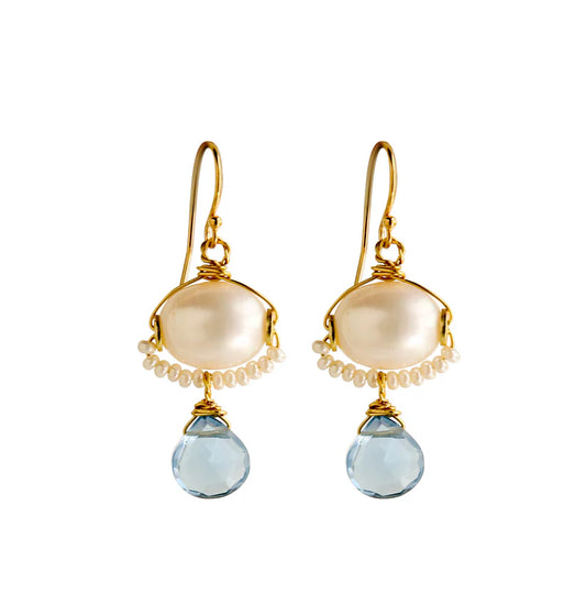 Clara Earrings in Blue Agave