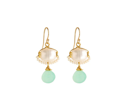 Clara Earrings in Chalcedony