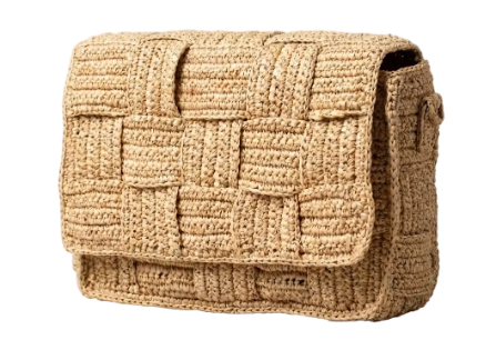 Raffia Check Bag
