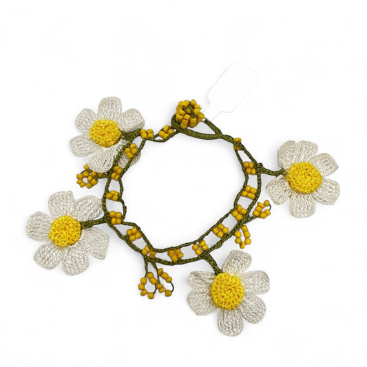 Daisy Crochet Bracelet