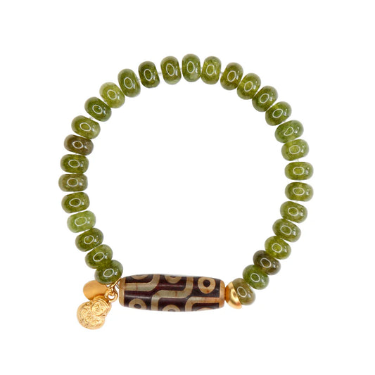 Dharma Elastic Bracelet in Moss Green
