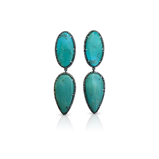Turquoise Double Drop Earrings
