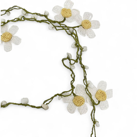 Elissa Crochet Lariat Necklace - Daisy 2