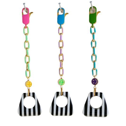 Enamel Graphic Bag Charm