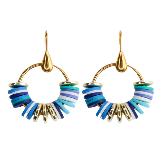 Esme Earrings in Blues