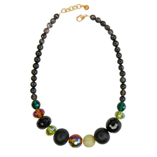 Guru Beaded Necklace in Black