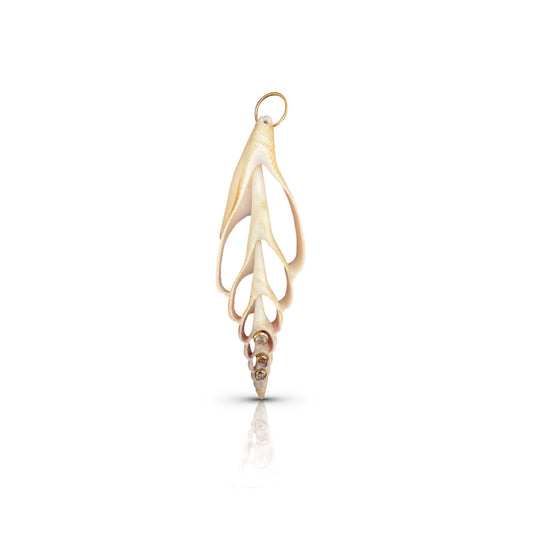 3 Diamond Strombus Shell Pendant