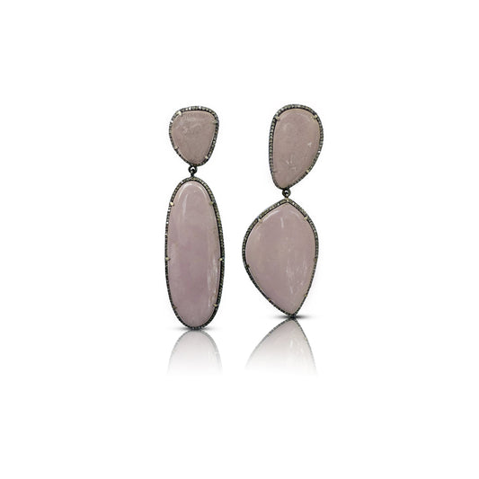 Phosphosiderite Double Drop Earrings