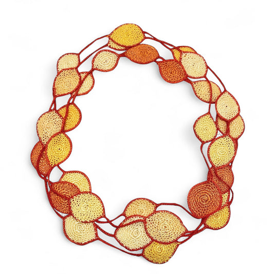 Isabella Crochet Infinity Necklace - Sunset
