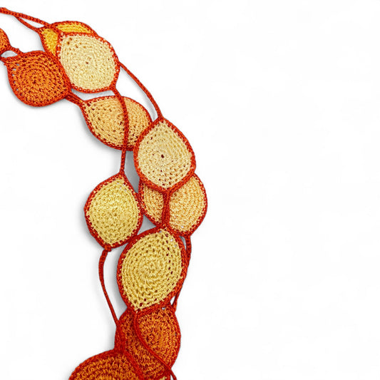 Isabella Crochet Infinity Necklace - Sunset