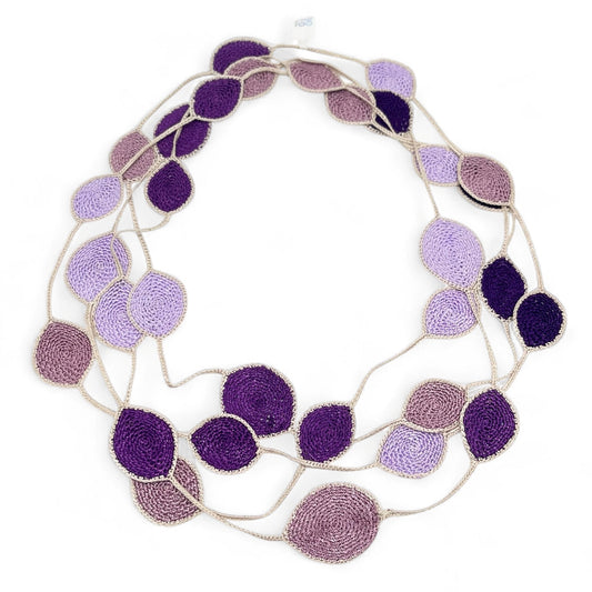 Isabella Infinity Crochet Necklace - Purple Lavender