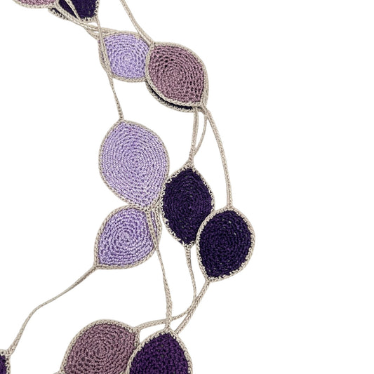 Isabella Infinity Crochet Necklace - Purple Lavender