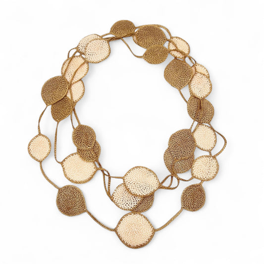 Isabella Crochet Infinity Necklace - Sand