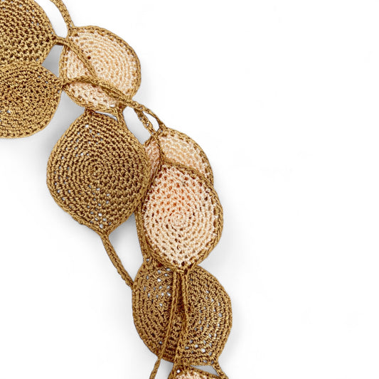 Isabella Crochet Infinity Necklace - Sand