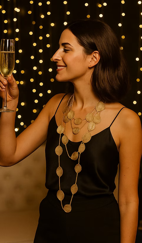 Isabella Infinity Crochet Necklace - Purple Lavender