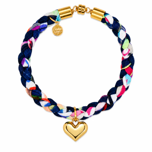 Jubilee Heart Bracelet -  Navy