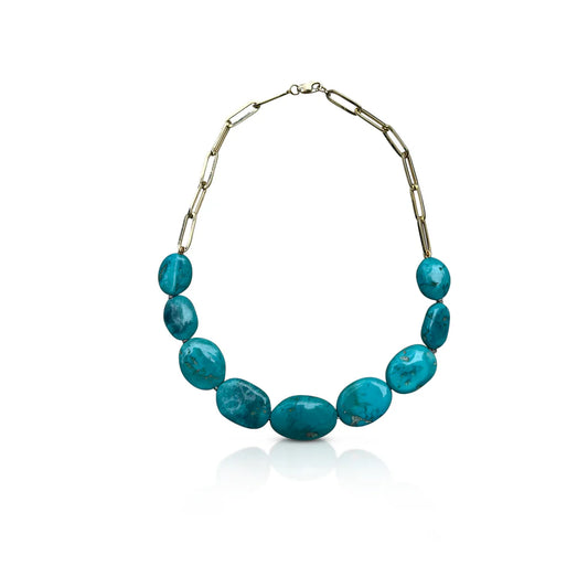 14K Jumbo Turquoise Necklace 2