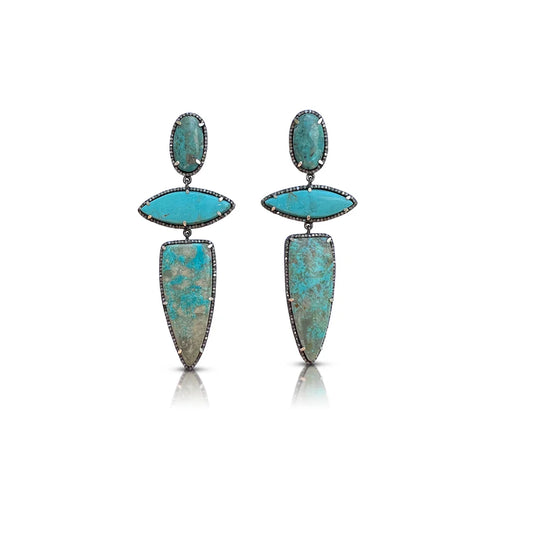 Kingman Triple Drop Earrings 4