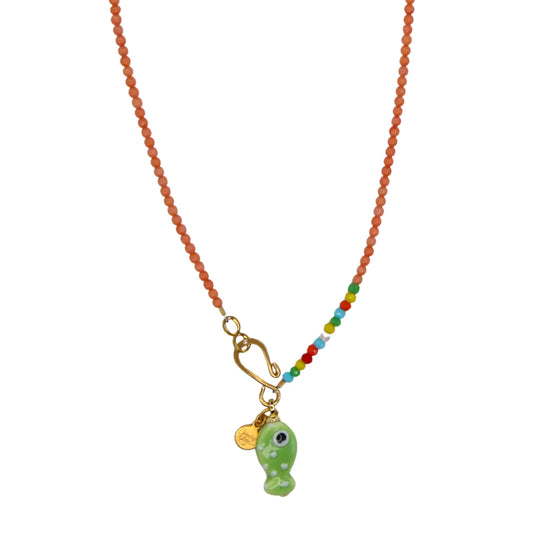 Little Catch Necklace - Green