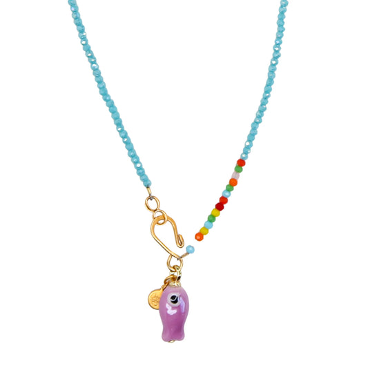 Little Catch Necklace - Purple