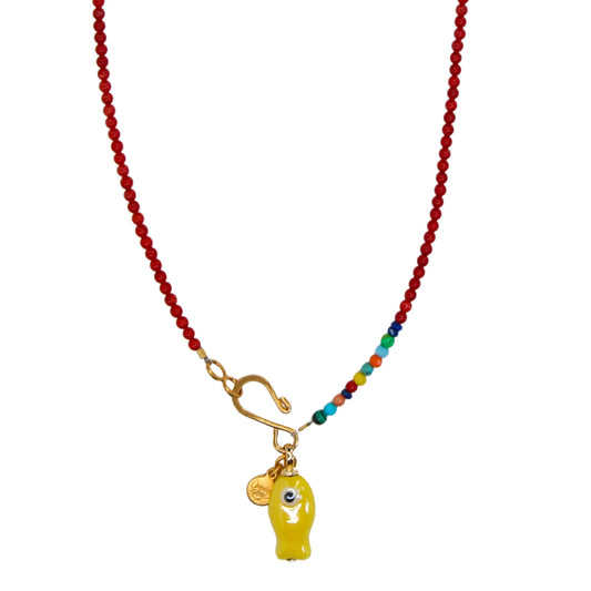 Little Catch Necklace - Yellow