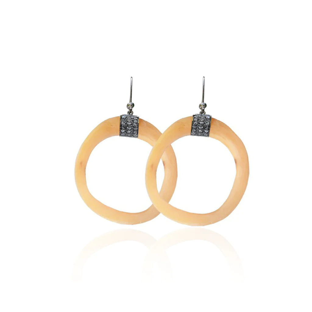 Light Matte Horn Earrings