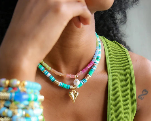 Spree Short Necklace in Peruvian Opal