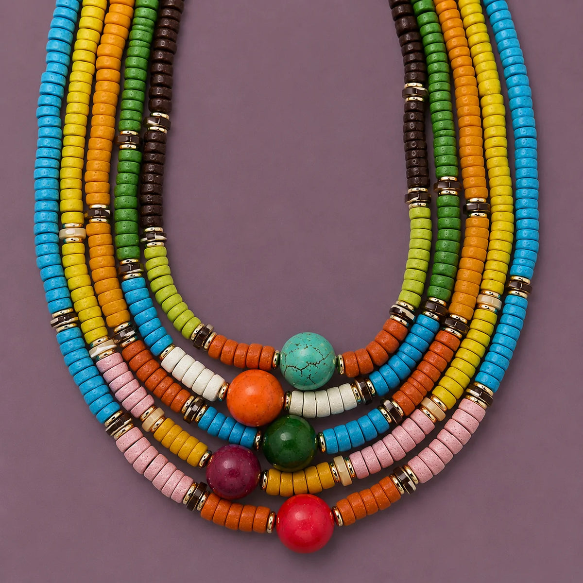 Mercato African Disk Necklace