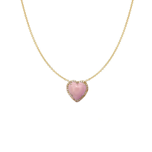 Mini 14K Conch Shell Heart Necklace