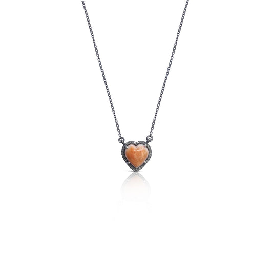 12mm Spiney Oyster Shell Heart Charm Necklace