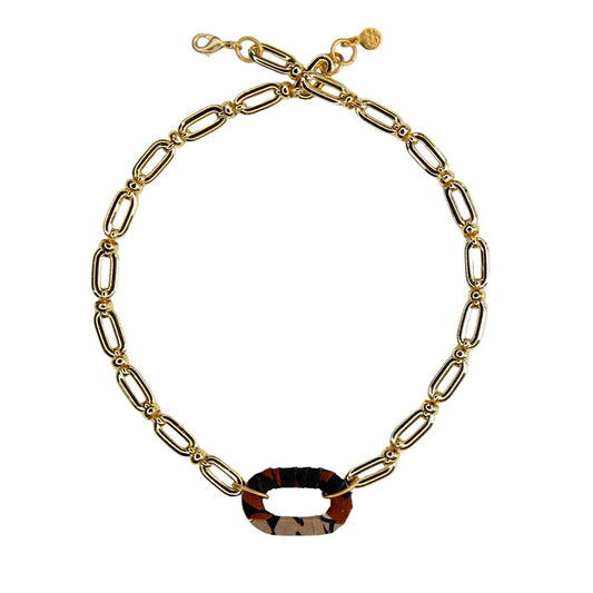 Nomi Link Necklace in Rust