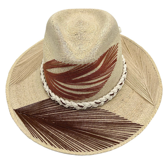 Feather Palm Leaf Hat