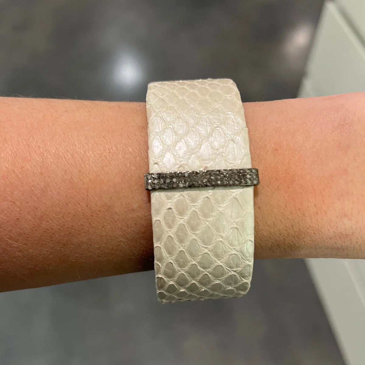 Pearl White Python Cuff (2 Sizes)