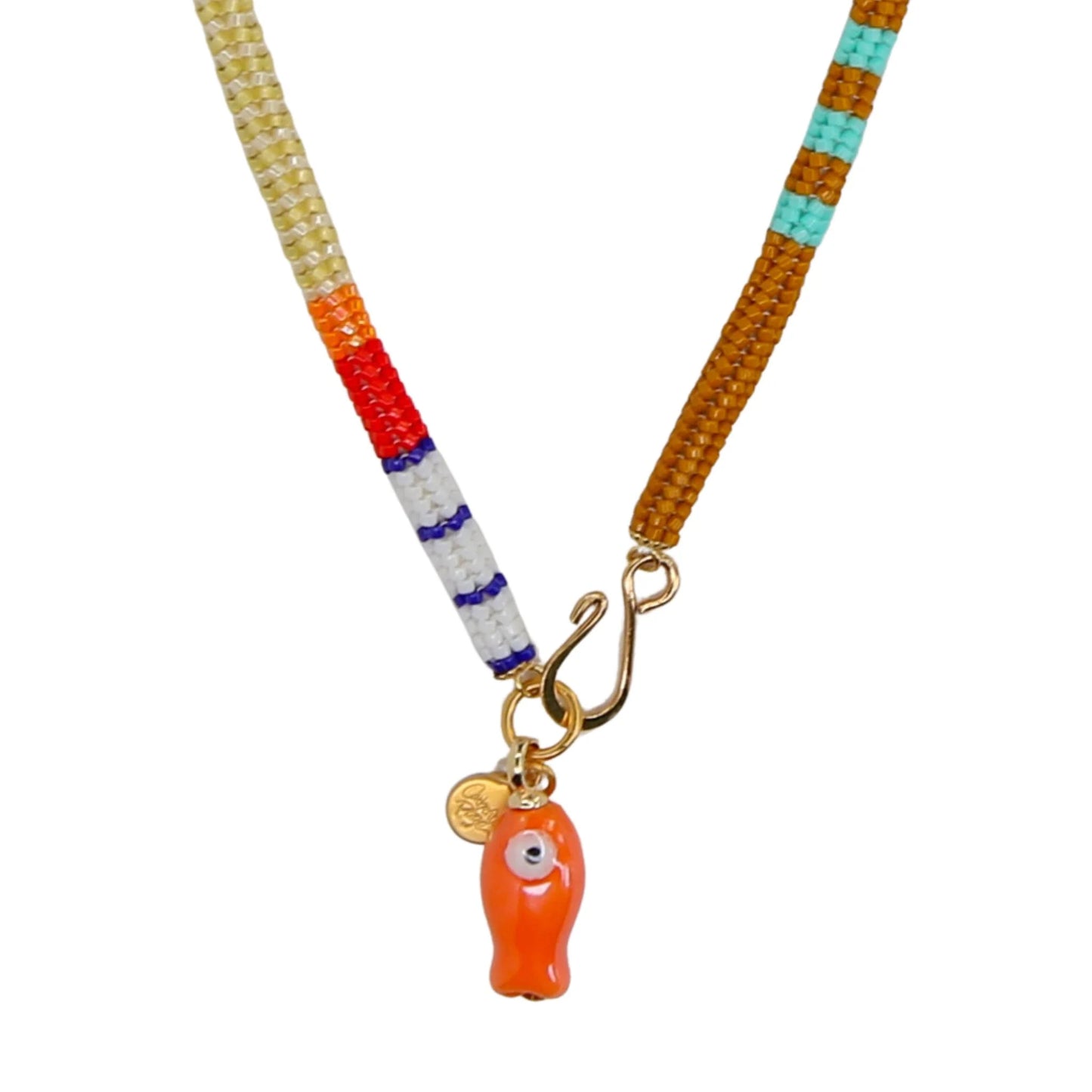 Pesca Miyuki Necklace - Orange