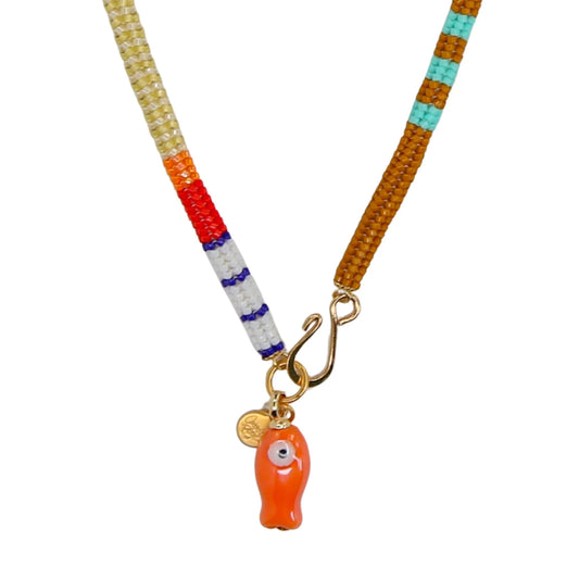 Pesca Miyuki Necklace - Orange