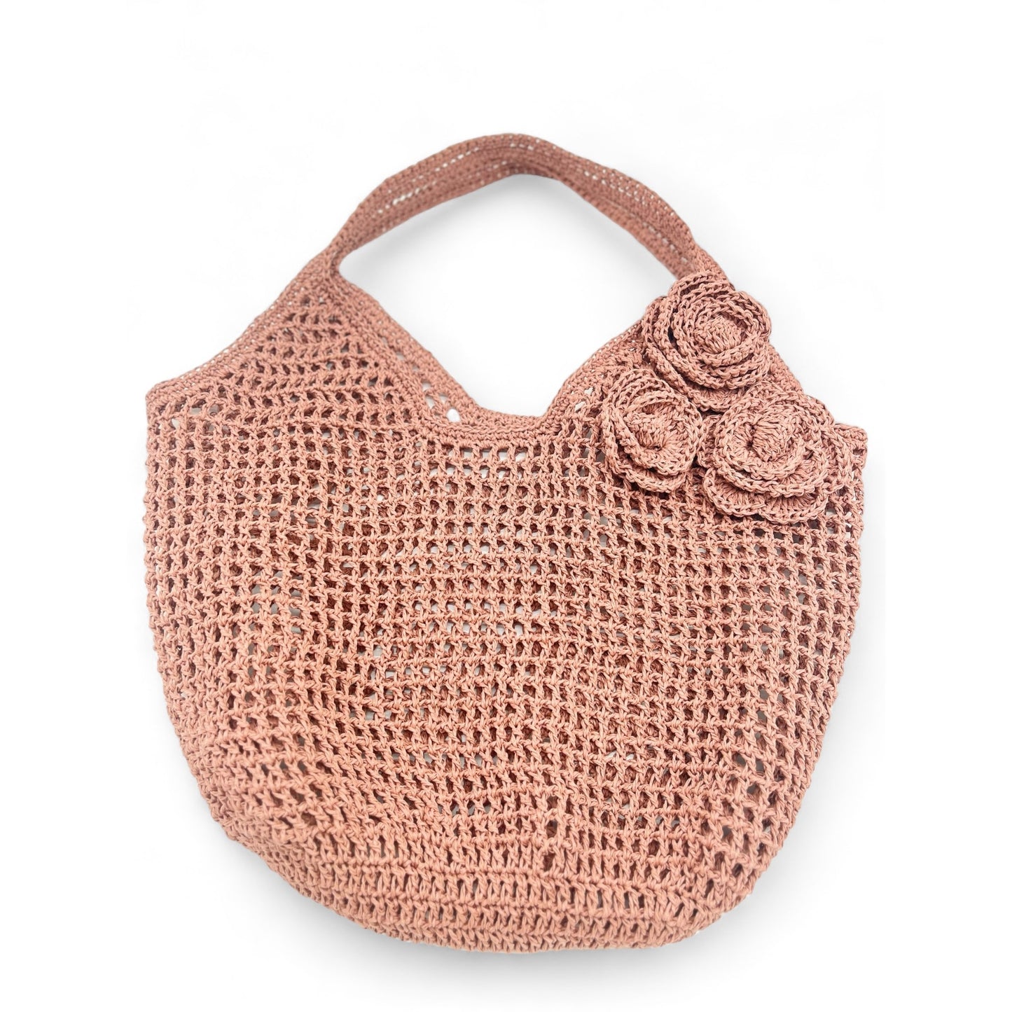 Raffia Rosette Tote Bag