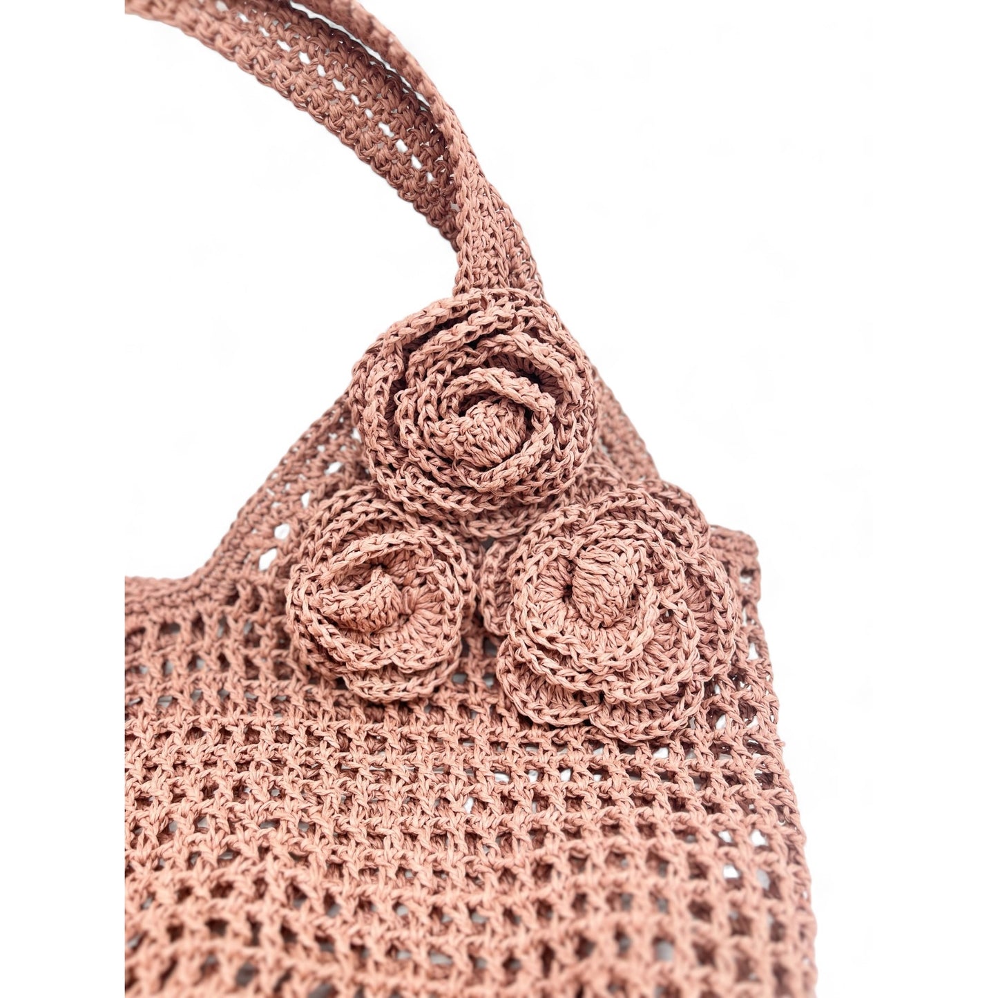 Raffia Rosette Tote Bag