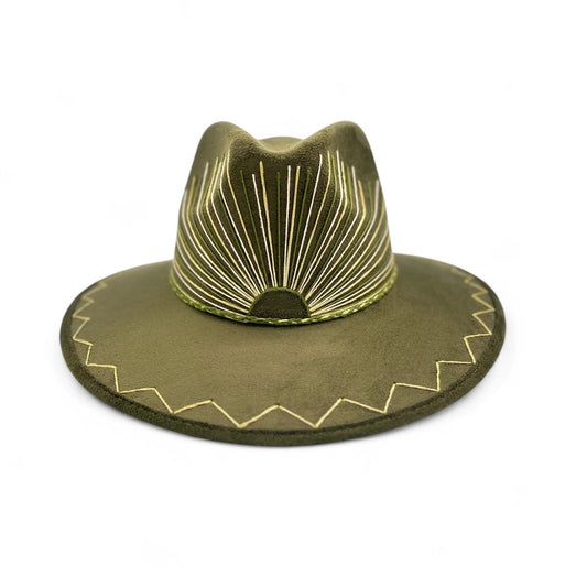 Ray of Light Vegan Suede Wide Brim Fedora