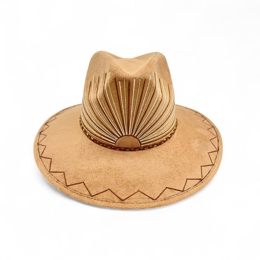 Ray of Light Vegan Suede Wide Brim Fedora