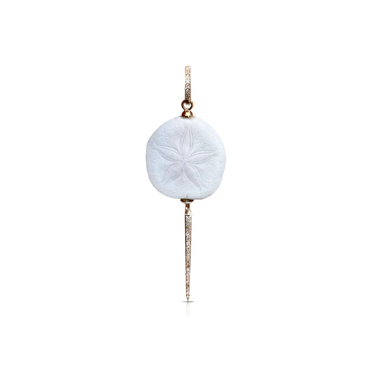 Sand Dollar and 14K Diamond Spike Charm