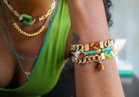 Sierra Bracelet in Blue Suede