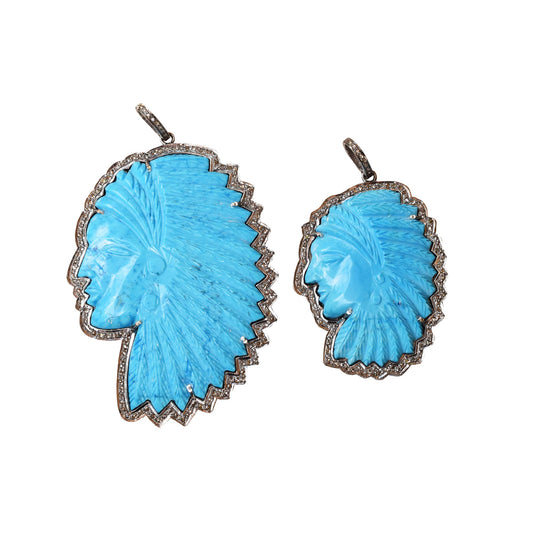 Turquoise Headdress Pendant