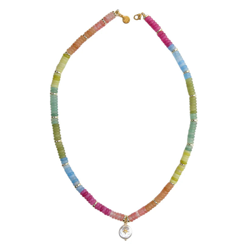 Spree Short Necklace in Petal Pink