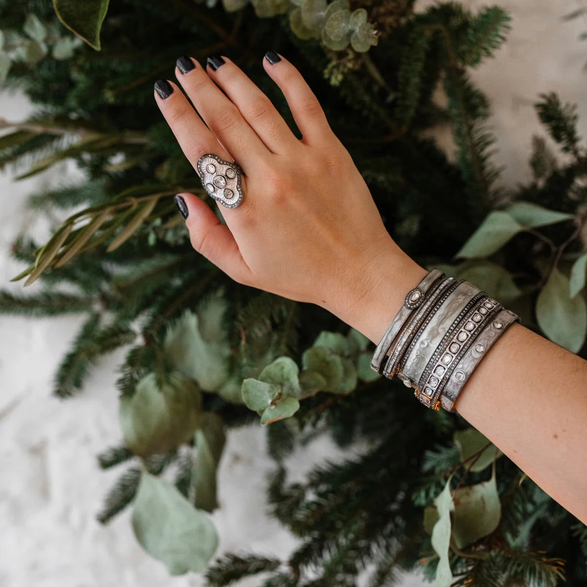 Sterling Silver Rosecut RIng