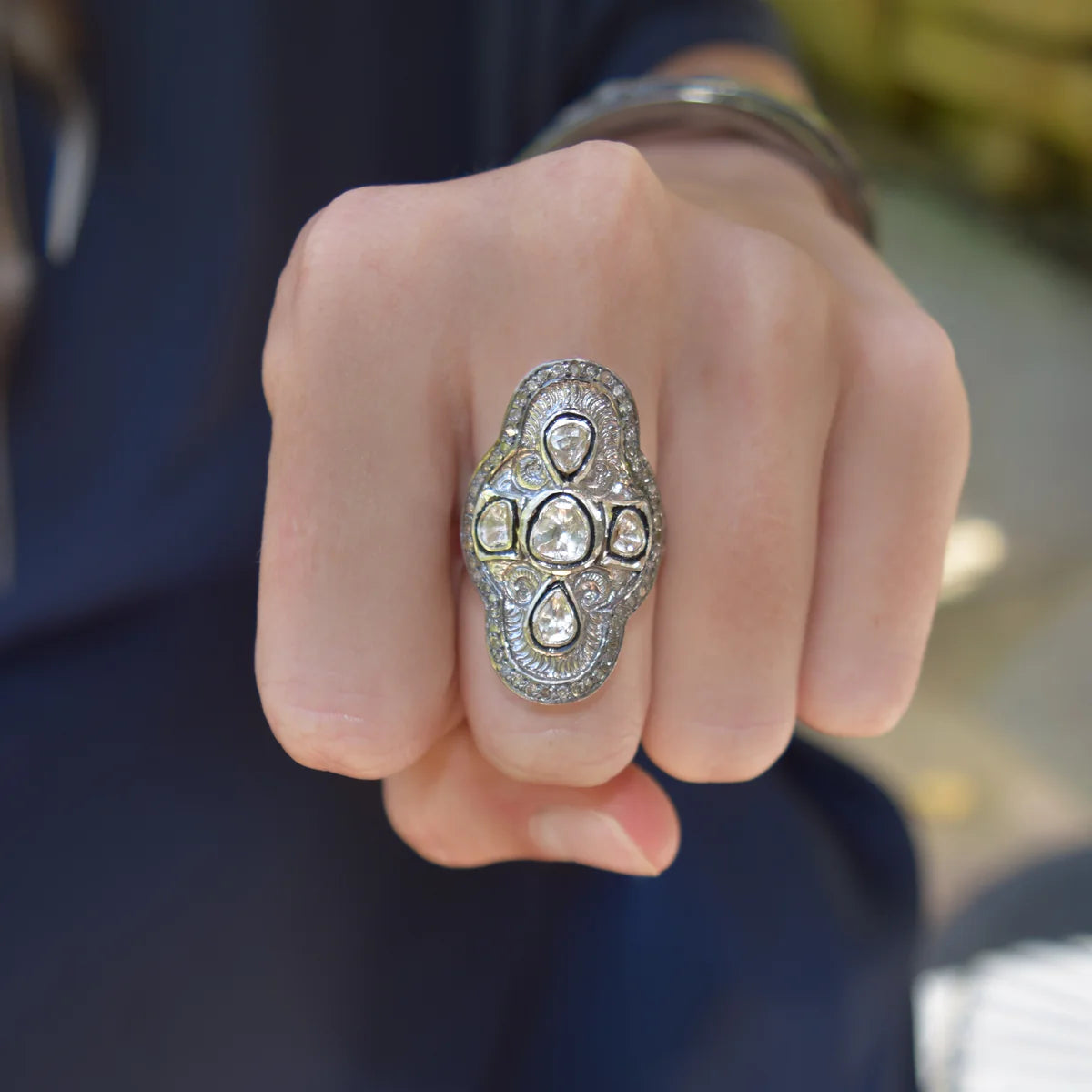 Sterling Silver Rosecut RIng