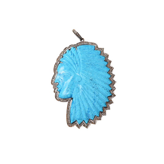 Turquoise Headdress Pendant