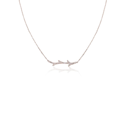 14K Dainty Branch Necklace