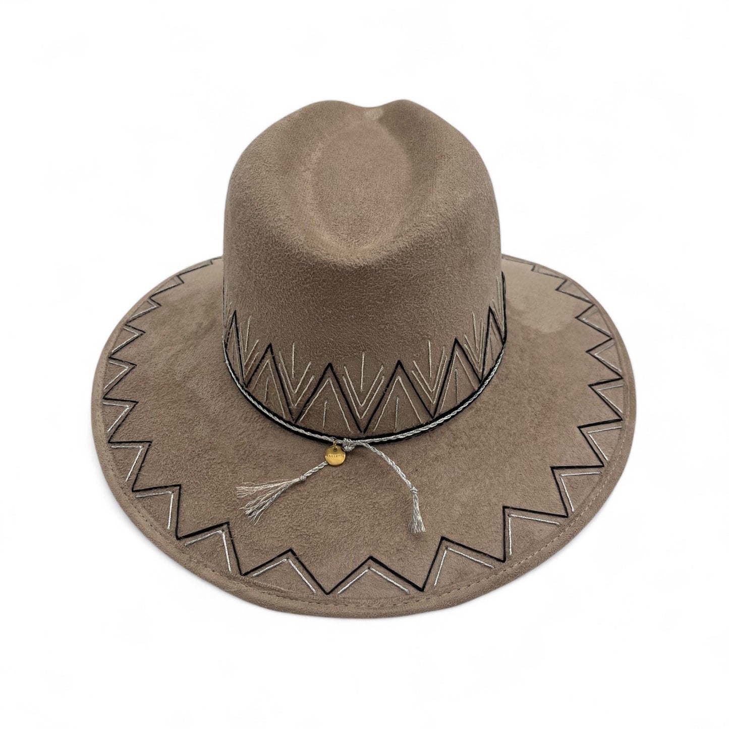 ZigZag Vegan Suede Wide Brim Fedora